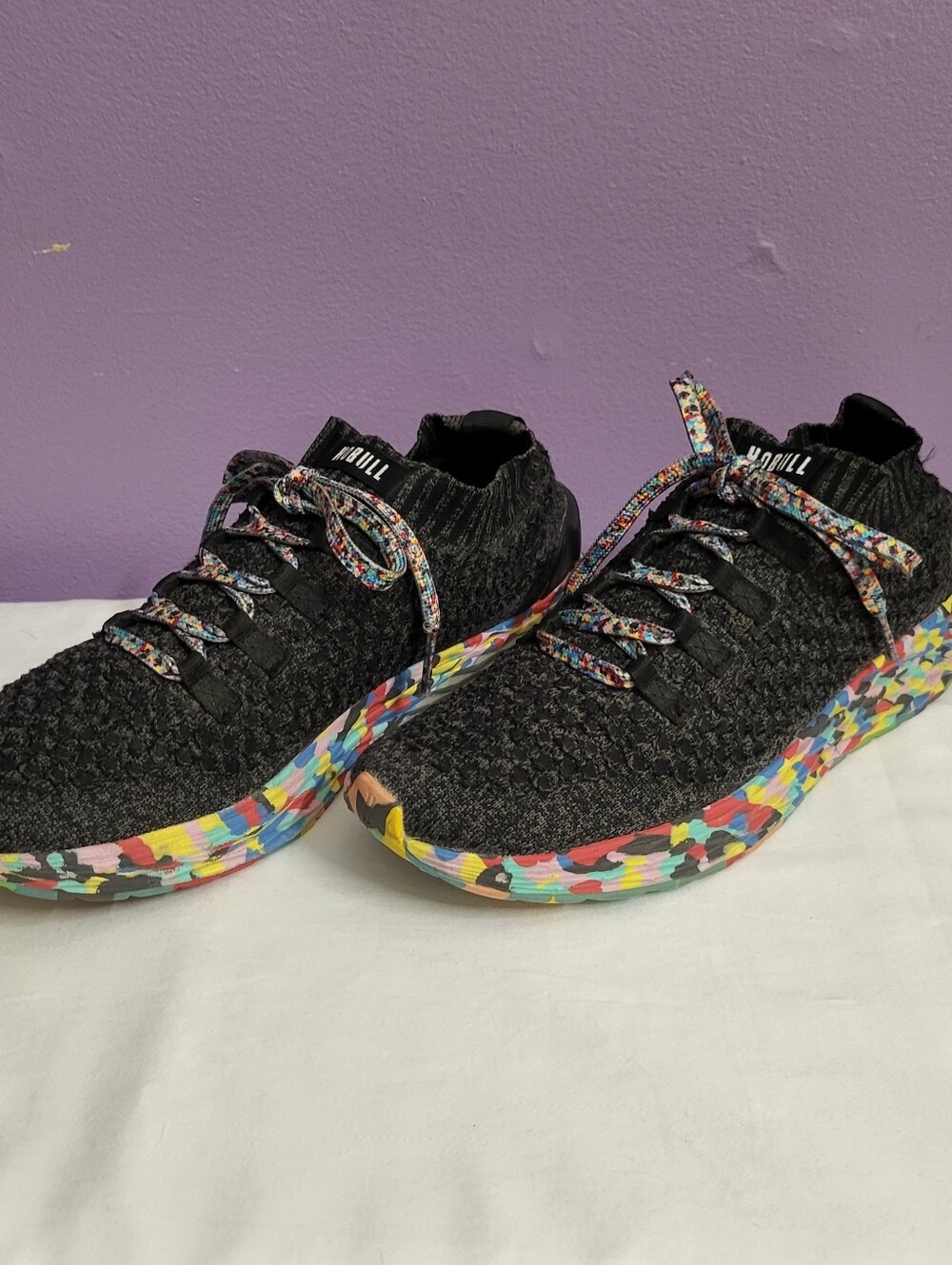Colorful NOBULL Wild Runners All Day Knit Sneakers Slip-on Shoes Unisex Mens 8.5 - Picture 2 of 14
